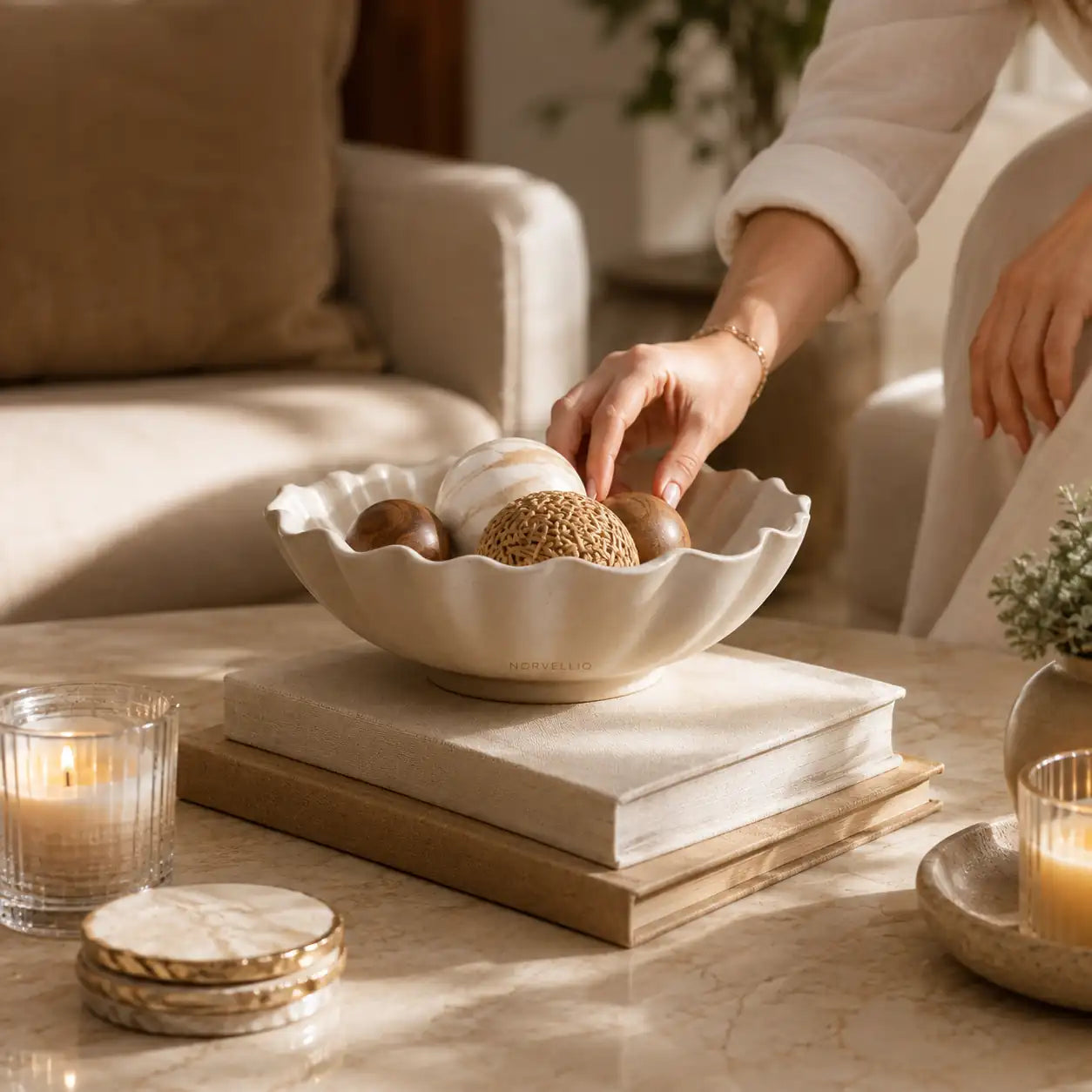 Norvelliq®Aurelia Decorative Ceramic Bowl