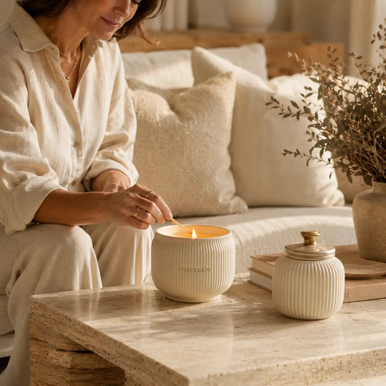 Norvelliq®Verona Ceramic Candle Vessel