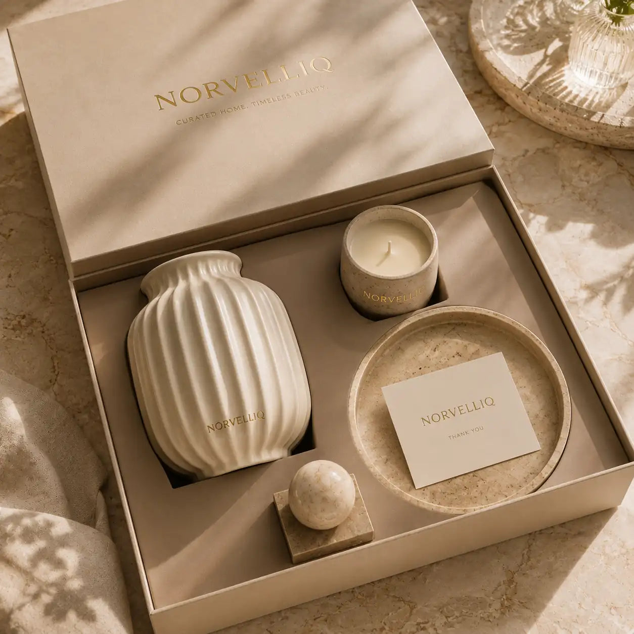 Norvelliq®Seraphina Fluted Ceramic Vase