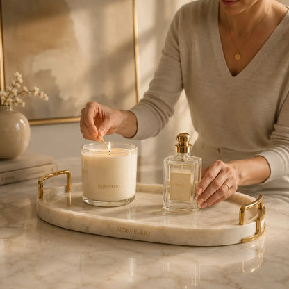 Norvelliq®Marbella Marble Decorative Tray