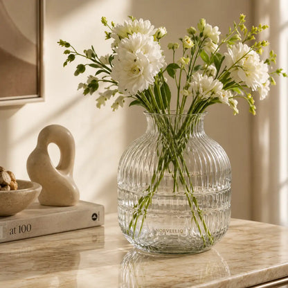 Norvelliq®Celeste Ripple Glass Vase