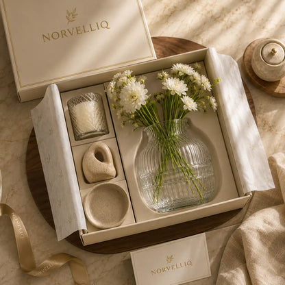 Norvelliq®Celeste Ripple Glass Vase